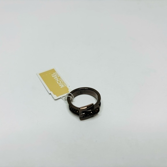 MICHAEL KORS Espresso Buckle Ring Size 7 - Picture 1 of 9